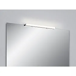 Spejllampe LADO-S  60 kort, omskiftelig, smal, med diffuser IP44, chrom, hvid 
