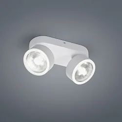 LED Loftlampe PAX LED Spot, 2-flammer, IP20, hvid matt