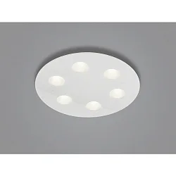 ceiling luminaire NOMI 6 flames, round LED IP20, white dimmable