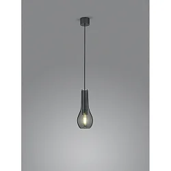 Pendel GARA 1-flamme E27 IP20, sort chrom dæmpbar