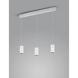 pendant luminaire ROK 3 flames, adjustable, direct / indirect, focusable IP20, white matt dimmable