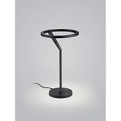 table lamp ELARA with touch dimmer, ring shape IP20, black matt dimmable