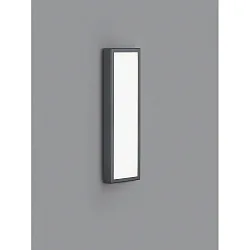 Udendørs wall luminaire SCALA firkantet, lang IP44, grafit, hvid 