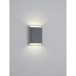 Udendørs wall luminaire TOCO44 firkantet, direkte / indirekte IP54, grafit dæmpbar