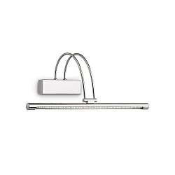 LED Gallerilampe BOW AP66 Spejllampe, 66x 0,07W, chrom