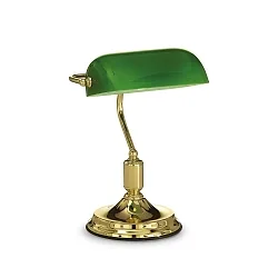 Bordlampe LAWYER TL1, E27, antik messing