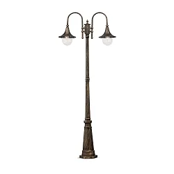 Udendørslampe CIMA PT2 Standerlampe, 2-flammer, E27, sort/guld