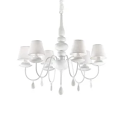 Lysekrone BLANCHE SP6, 6-flammer, E14, hvid