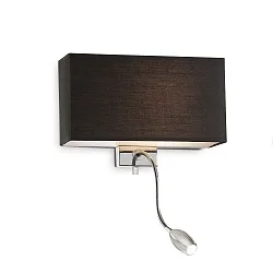 Væglampe HOTEL AP2, 2-flammer, 1xE27 og 1xLED, hvid
