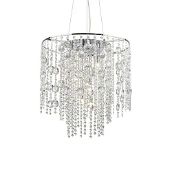 Pendant luminaire EVASIONE SP10, 10 flames, G9, 40W, chromee