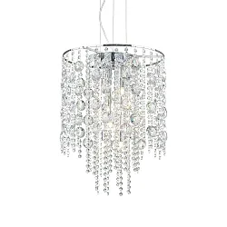 Pendant luminaire EVASIONE SP8, 8 flames, G9, 40W, chromee