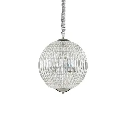 Pendant luminaire LUXOR SP6, 6 flames, G9, 40W, chromee
