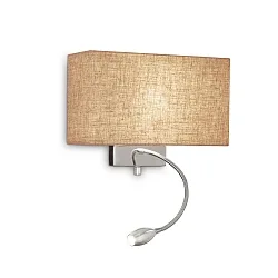 Væglampe HOTEL KRONPLATZ AP2, 2-flammer, 1xE27 og 1xLED, linned
