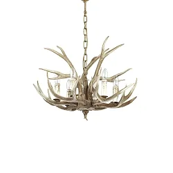 Lysekrone CHALET SP6, 6-flammer, E14, beige