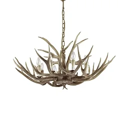 Lysekrone CHALET SP8, 8-flammer, E14, beige