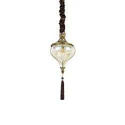 Pendant luminaire HAREM SP1, 1 flame, E27, antique brass