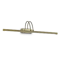LED Gallerilampe BOW AP114 Spejllampe, 114x 0,07W, antik messing