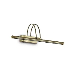 LED Gallerilampe BOW AP66 Spejllampe, 66x 0,07W, antik messing