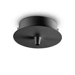 Loftroset til Pendellamper, 1 gange, rund, sort