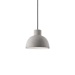 Pendant luminaire OIL-5, Ø 20.5cm / H 15.5cm, E27 max. 15W, concrete, cement grey / black