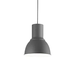 Pendant luminaire BREEZE SMALL, Ø 23.5cm, E27, adjustable height, anthracite / white enamelled