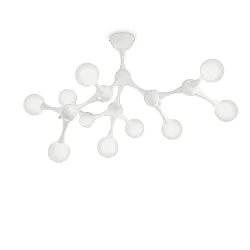 Ceiling luminaire NODINO, 9 flames, Ø 83cm, incl. G9 lamp, white