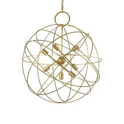 Pendel KONSE 7-flammer E27 IP20, guld, satin