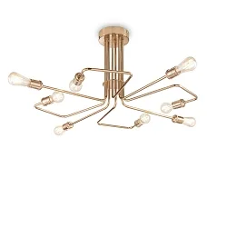 Loftlampe TRIUMPH 8-flammer E27 IP20, antik messing