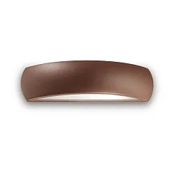 Udendørs wall luminaire GIOVE AP1 E27 IP54, gennemsigtig, kaffebrun