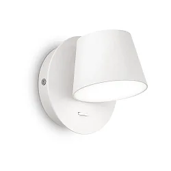 Væglampe GIM drejelig, med afbryder IP20, satin, hvid