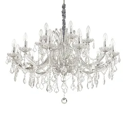 Lysekrone NAPOLEON 18-flammer E14 IP20, chrom
