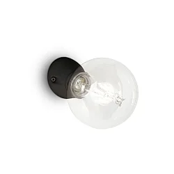 Wall / Ceiling luminaire WINERY, E27 max. 60W, tilted, ceramics, black