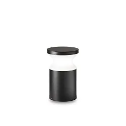 Udendørs stativlampe TORRE SMALL E27 IP44, opal, sort mat, pulverlakeret