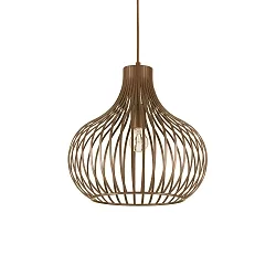 Pendant luminaire ONION SMALL, Ø 38cm, E27 max. 60W, metallic brwon