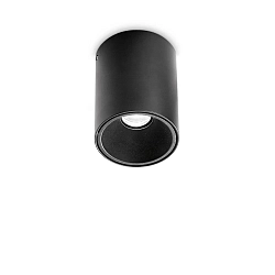 overflade downlight NITRO D08 ROUND rund, stiv, med linseoptik, on/off IP20, sort mat 