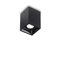 overflade downlight NITRO D05 SQUARE firkantet, stiv, med linseoptik, on/off IP20, sort mat 