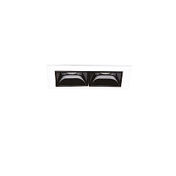 LED ceiling luminaire LIKA TRIM, recessed mounting, lenght 6.5cm, 4W 3000K 440lm 29°, white / black