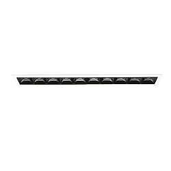 LED ceiling luminaire LIKA TRIM, recessed mounting, lenght 27.8cm, 20W 3000K 2200lm 29°, white / black