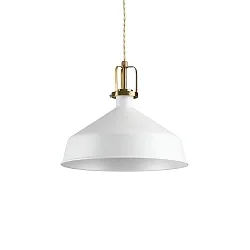 Pendel ERIS-2 E27 IP20, guld mat, hvid