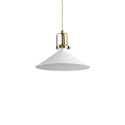 Pendel ERIS-3 E27 IP20, guld mat, hvid