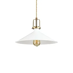 Pendel ERIS-4 E27 IP20, guld mat, hvid