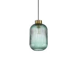 Pendel MINT-1 E27 IP20, mintgrøn, messing satineret