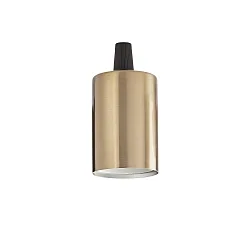 Sokkel E27 - LISCIO cylindrisk, messing, bruneret