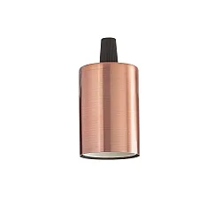Sokkel E27 - LISCIO cylindrisk, kobber, bruneret