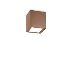 Udendørs loftlampe TECHO PL1 D09 SQUARE firkantet GU10 IP54, kaffebrun