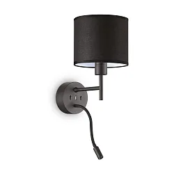 Væglampe SET UP MAP2 2-flammer, med fleksibel arm, med USB tilslutning E27 IP20, sort