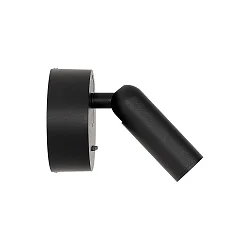 wall luminaire BEAN round, with switch IP20, black