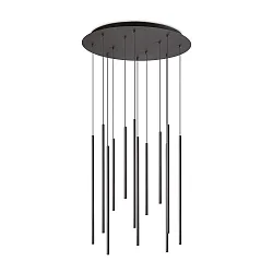 Pendel FILO 12-flammer, justerbar IP20, sort
