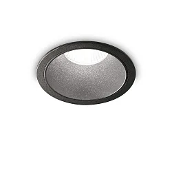 Indbygnings loftlampe GAME TRIM ROUND 120MM rund, stiv, UGR < 19, omskiftelig IP40/IP20, sort mat 