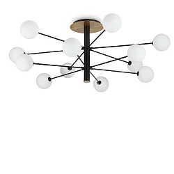 Loftlampe COSMOPOLITAN 12-flammer G9 IP20, sort, hvid 